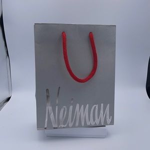 Neiman Marcus Holiday Silver Red Gift Bag
